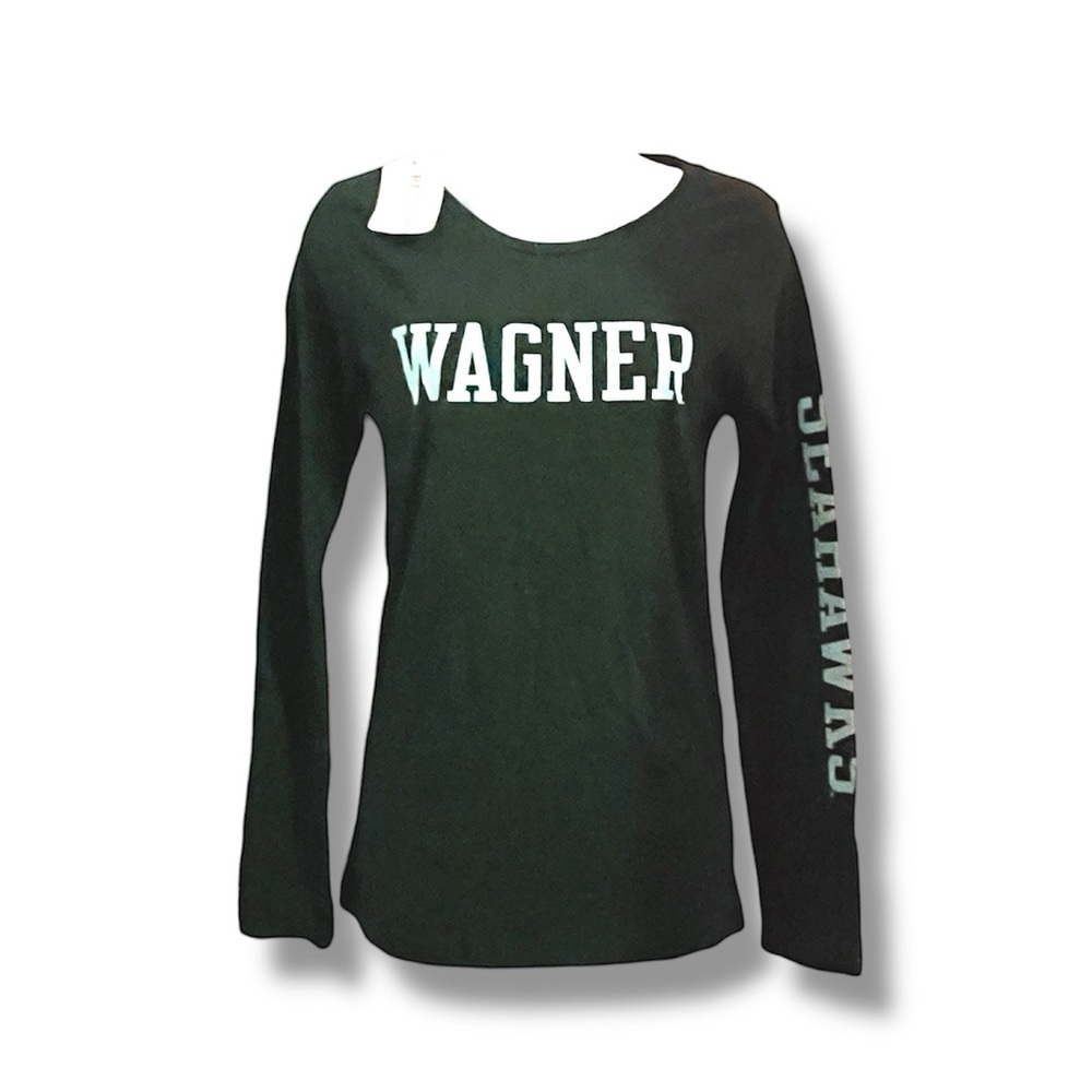 Wagner College Seahawks Women's Green Long Sleeve Top Medium
